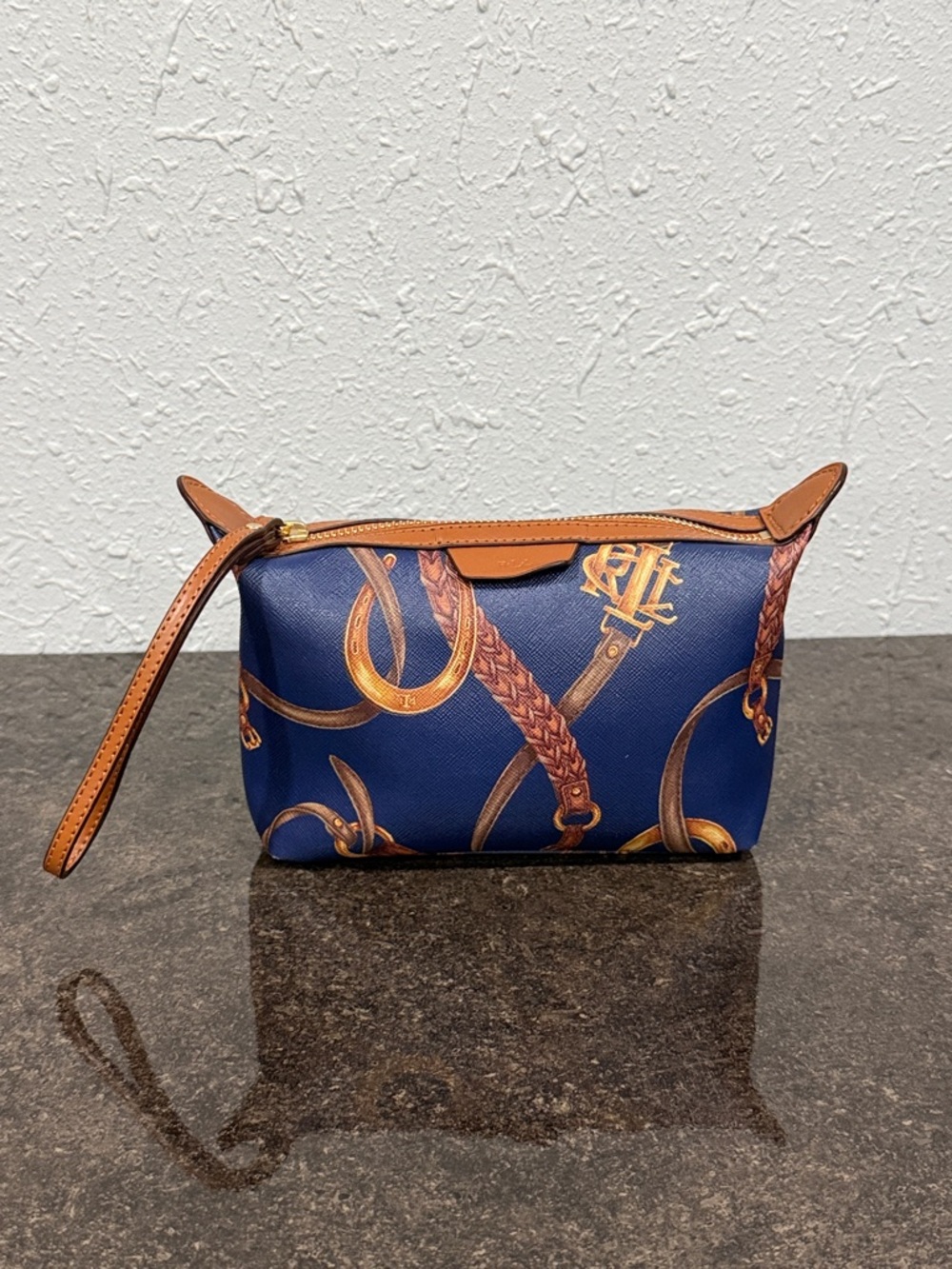 Ralph Lauren Equestrian Print Makeup Bag